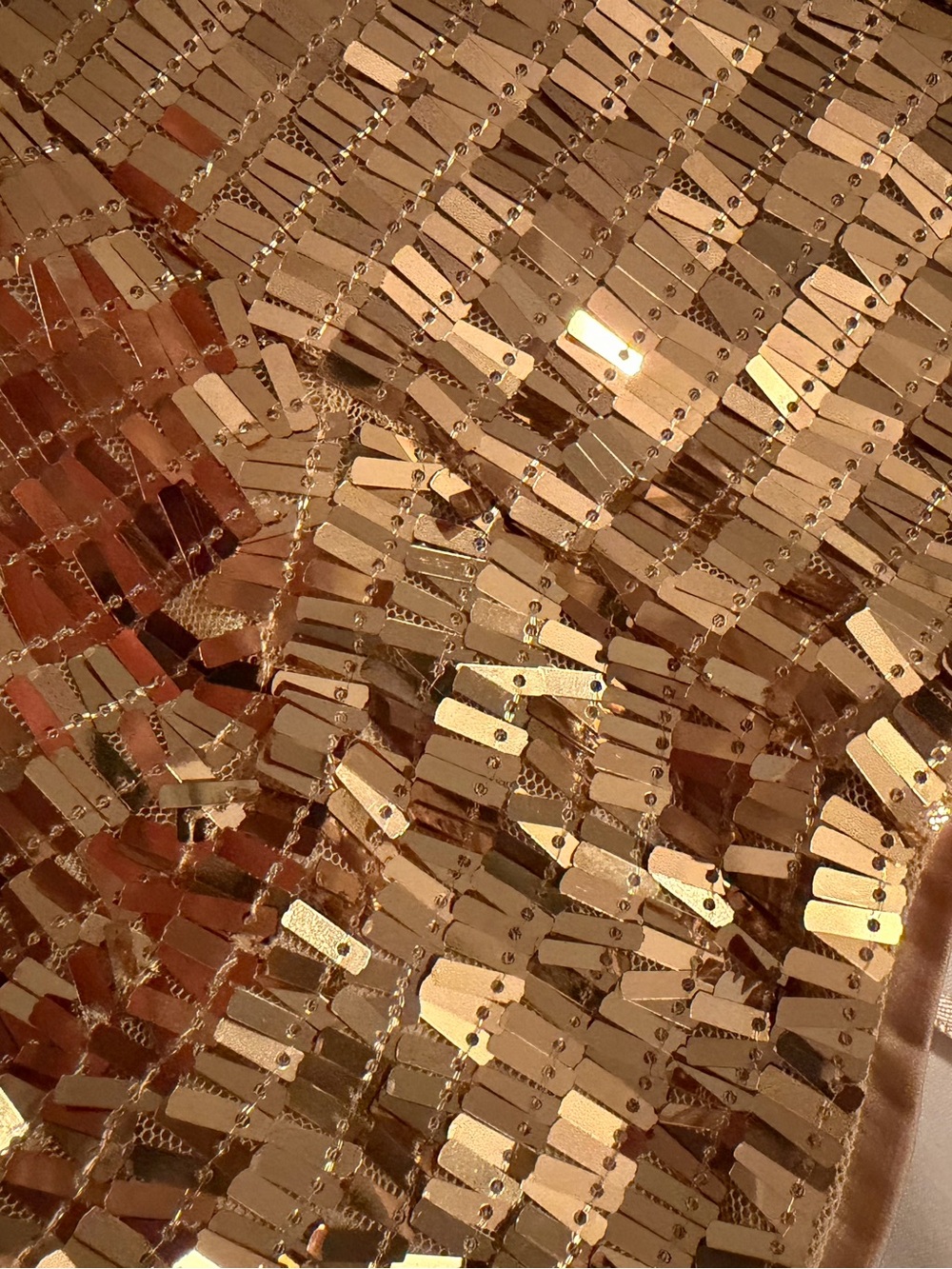 Simon Miller Gold Strapless Sequin Column Gown | Metallic Evening Dress - Picture 10 of 11
